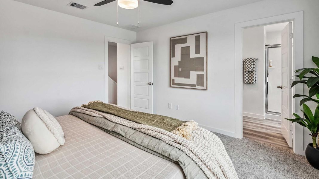 Furnished interior view inside a new home in Grand West, Houston (Image 3). Furnished interior view inside a new home in Grand West, Houston (Image 3).