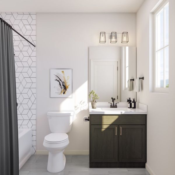 Representative furnished interior of a home built from the A by Tri Pointe Homes in Candelas Townhomes, Arvada (Image 14).