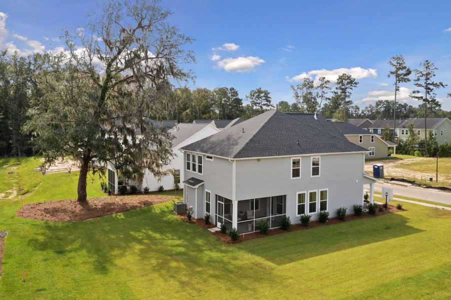 Exterior details and patio area of a home in Sweetgrass Station, Summerville (Image 36).