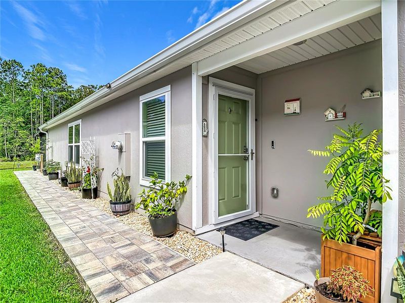 Exterior details and patio area of a home in , Bunnell (Image 3). Exterior details and patio area of a home in , Bunnell (Image 3).