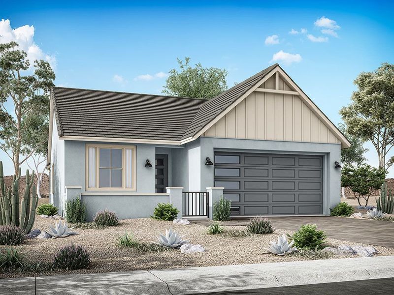 Representative exterior photo of a completed home built from the Oakmont II by William Ryan Homes in Fairways in Victory at Verrado, Buckeye, AZ (Image 4). Representative exterior photo of a completed home built from the Oakmont II by William Ryan Homes in Fairways in Victory at Verrado, Buckeye, AZ (Image 4).