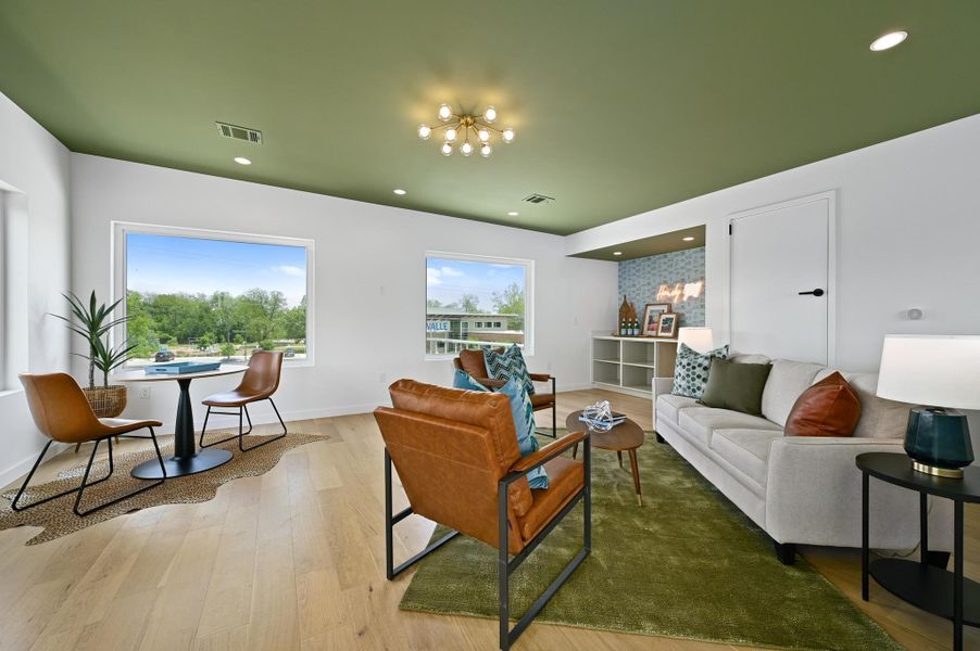 Furnished interior view inside a new home in , Austin (Image 4). Furnished interior view inside a new home in , Austin (Image 4).