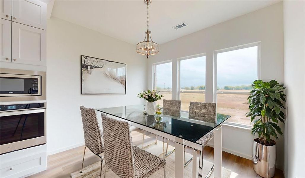 Furnished interior view inside a new home in , Point (Image 7).