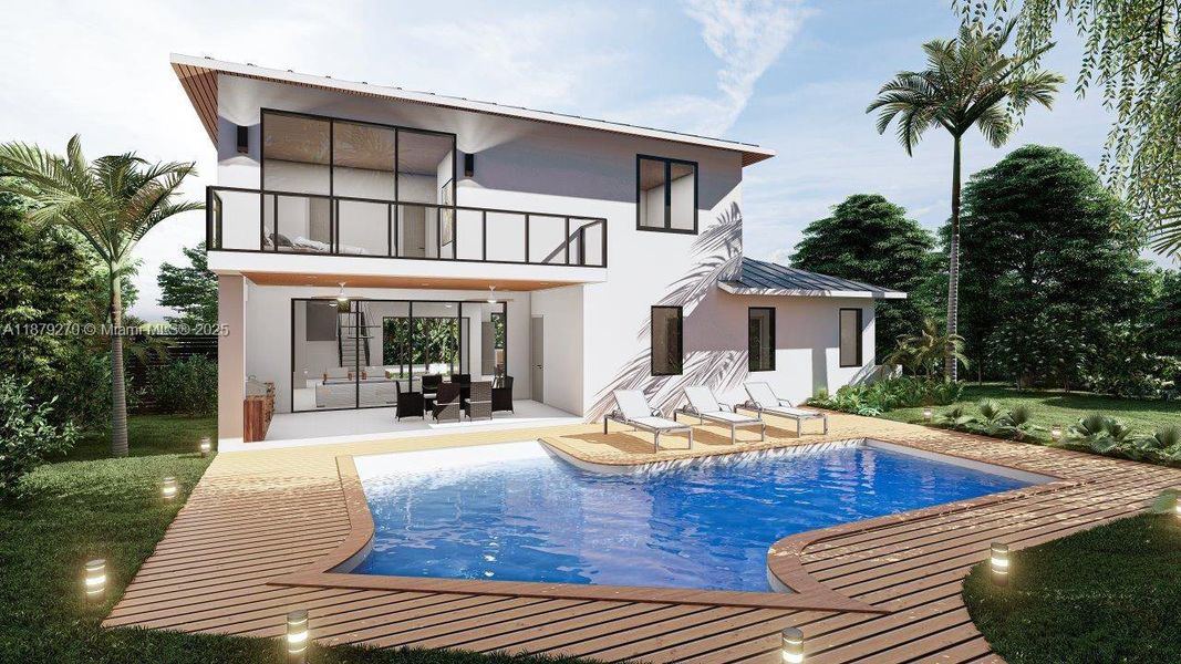 Front exterior of a new home in , North Miami, FL, highlighting curb appeal (Image 5). Front exterior of a new home in , North Miami, FL, highlighting curb appeal (Image 5).