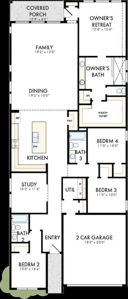 2D floor plan layout of this home in Escondido - Terrace Collection, Magnolia, TX (Image 2). 2D floor plan layout of this home in Escondido - Terrace Collection, Magnolia, TX (Image 2).