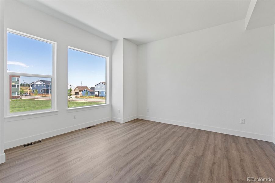 Large windows allow an abundance of light