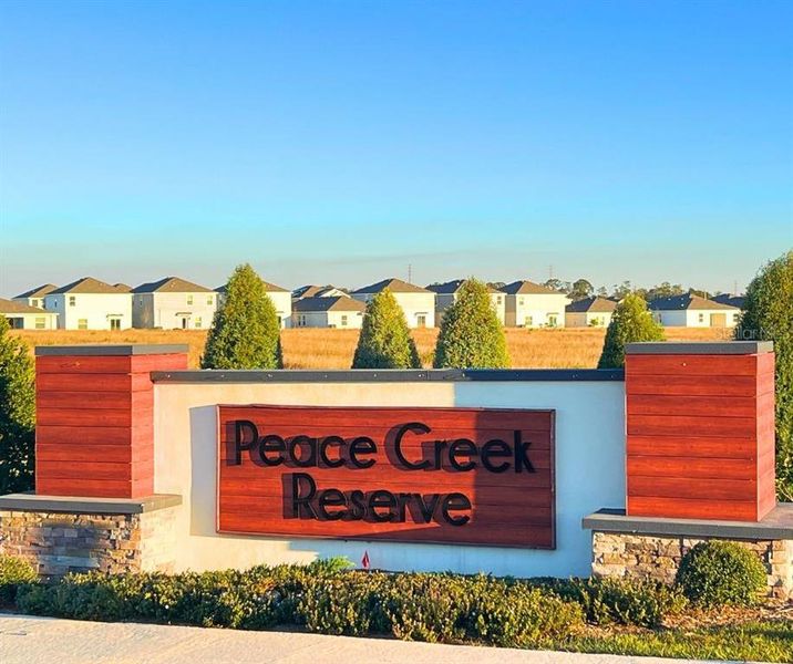 Peace Creek Reserve Sign