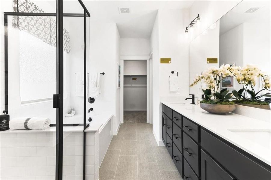 Furnished interior view inside a new home in Keeneland 50s, Aubrey (Image 5). Furnished interior view inside a new home in Keeneland 50s, Aubrey (Image 5).