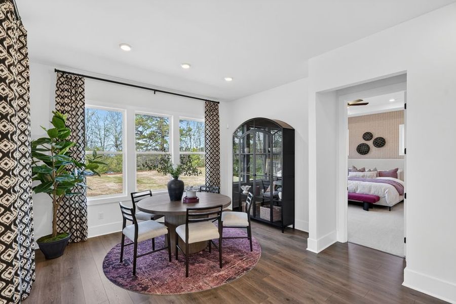 Furnished interior in a model home at Wayt Farm in Cumming (Image 28).