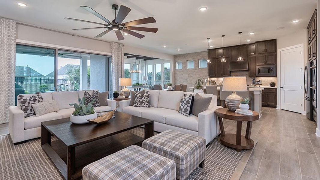 Representative furnished interior of a home built from the Calabash by Taylor Morrison in Easton Park 60s, Austin (Image 10).