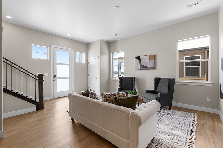 Furnished interior view inside a new home in Trailside on Harmony, Timnath (Image 47).