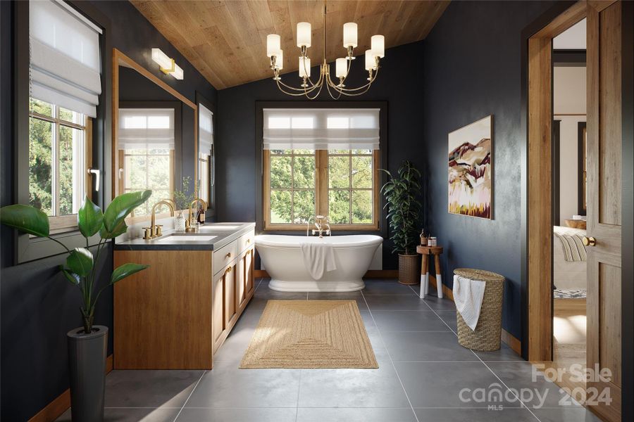 Furnished interior view inside a new home in , Sylva (Image 5).