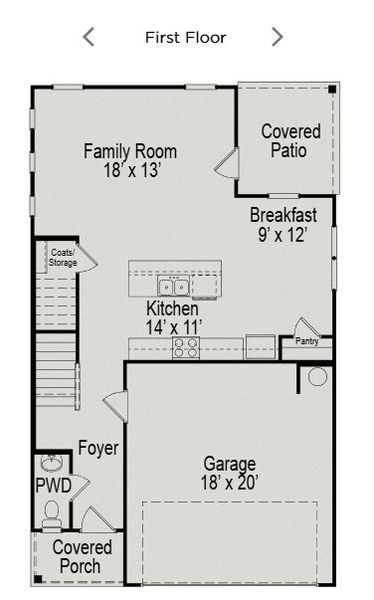2D floor plan layout of this home in Winston Place, Gallatin, TN (Image 4).