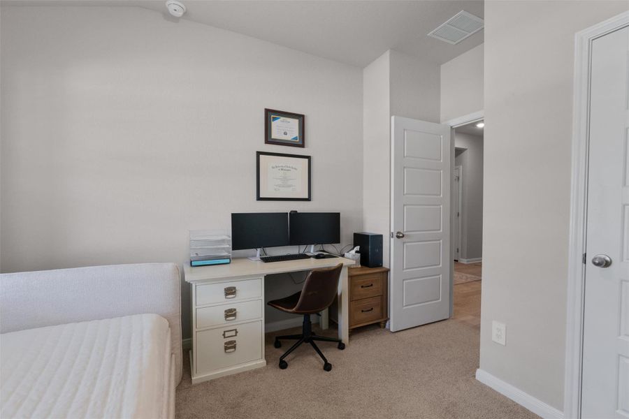 Carpeted room with light neutral wall paint Carpeted room with light neutral wall paint