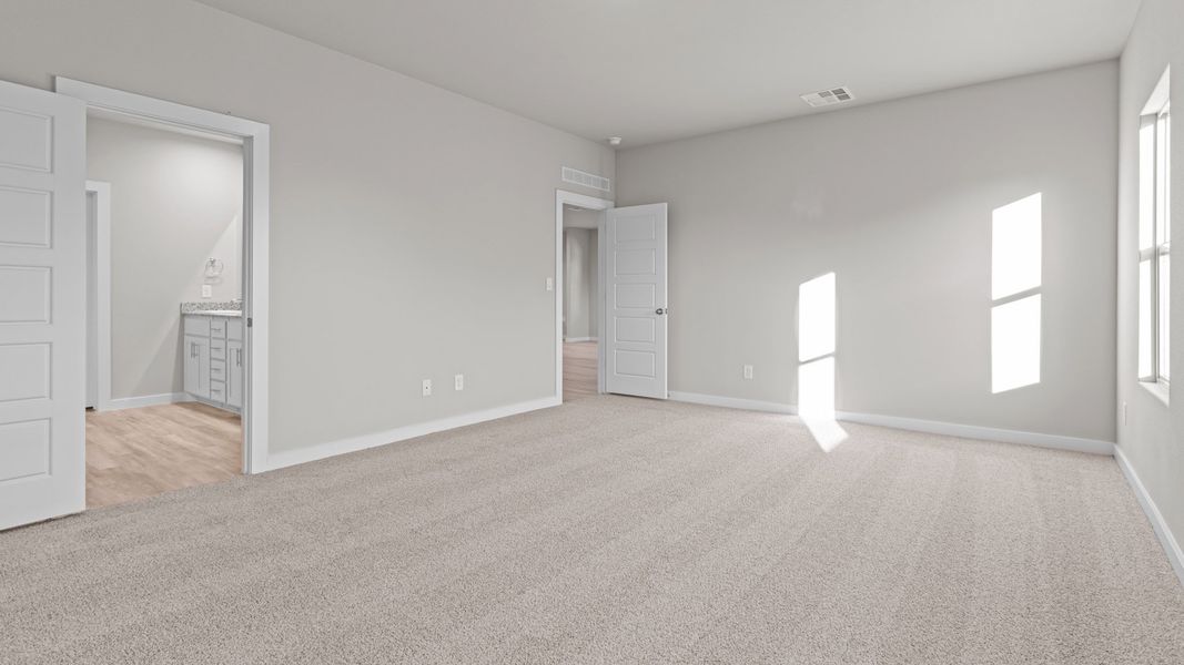 Representative unfurnished interior of a home built from the ROSEMONT by D.R. Horton in Homestead at Parks Bell Ranch, Odessa (Image 13).