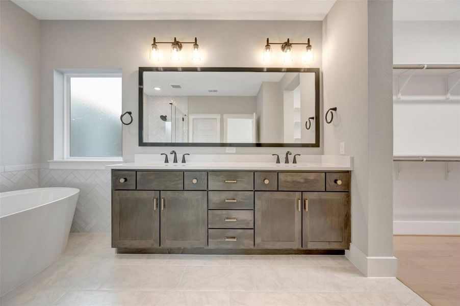 Furnished interior view inside a new home in Easthaven at Bridgeland Central - Vision Collection, Cypress (Image 8).