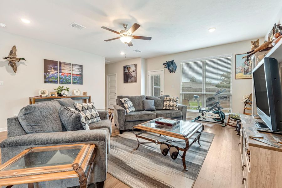 Beautiful view of the backyard from the living area