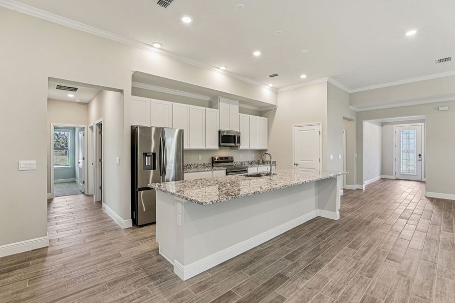 Furnished interior view inside a new home in Eagle Crest, Malabar (Image 6). Furnished interior view inside a new home in Eagle Crest, Malabar (Image 6).