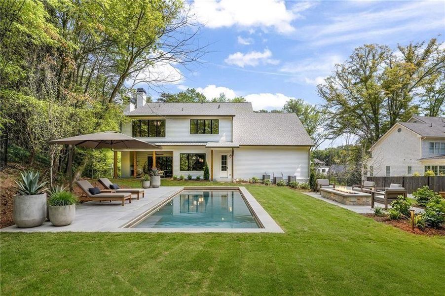 Exterior details and patio area of a home in , Atlanta (Image 25).