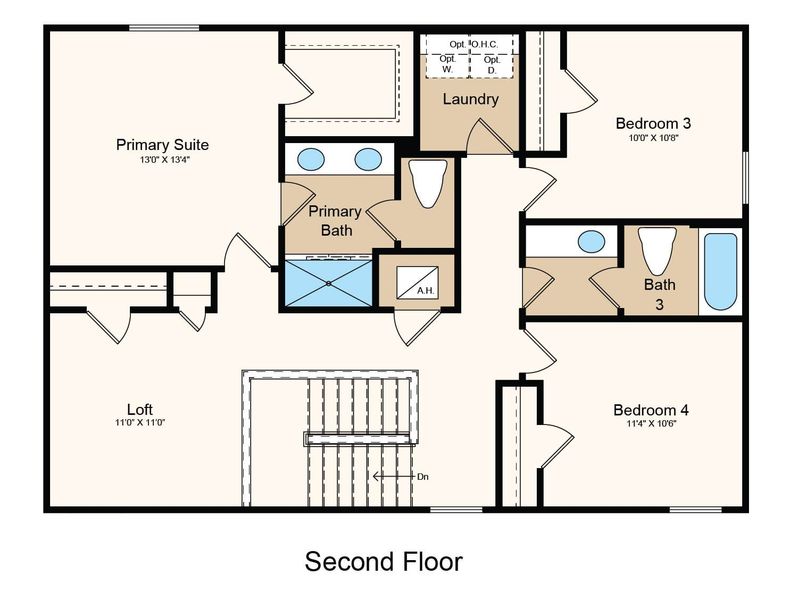 2D floor plan layout of this home in Westview, Kissimmee, FL (Image 4).