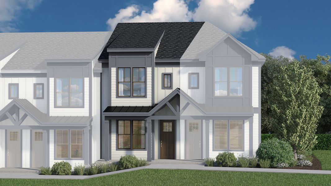 Representative exterior photo of a completed home built from the Hawthorne A, B, C by Veranda Homes in Hawthorne Summit, Greenville, SC (Image 18).