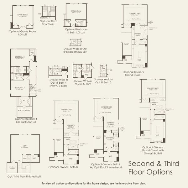 2D floor plan layout for the Stonegate by John Wieland in Willow Ridge, Nolensville, TN (Image 4).
