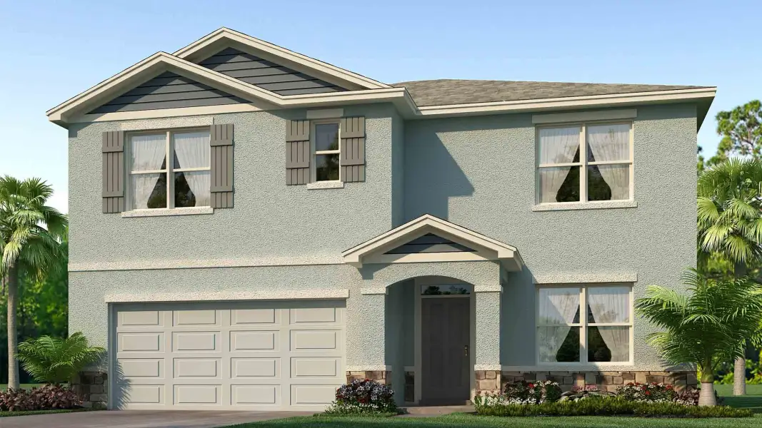 Representative exterior photo of a completed home built from the Hayden by D.R. Horton in Riverside Terrace, Temple Terrace, FL (Image 22).