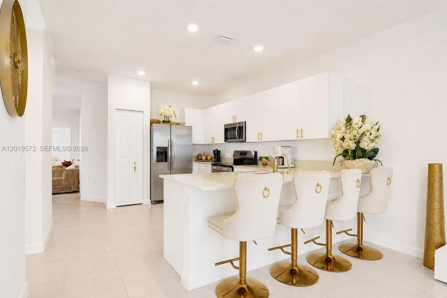 Furnished interior view inside a new home in , Miami (Image 7). Furnished interior view inside a new home in , Miami (Image 7).