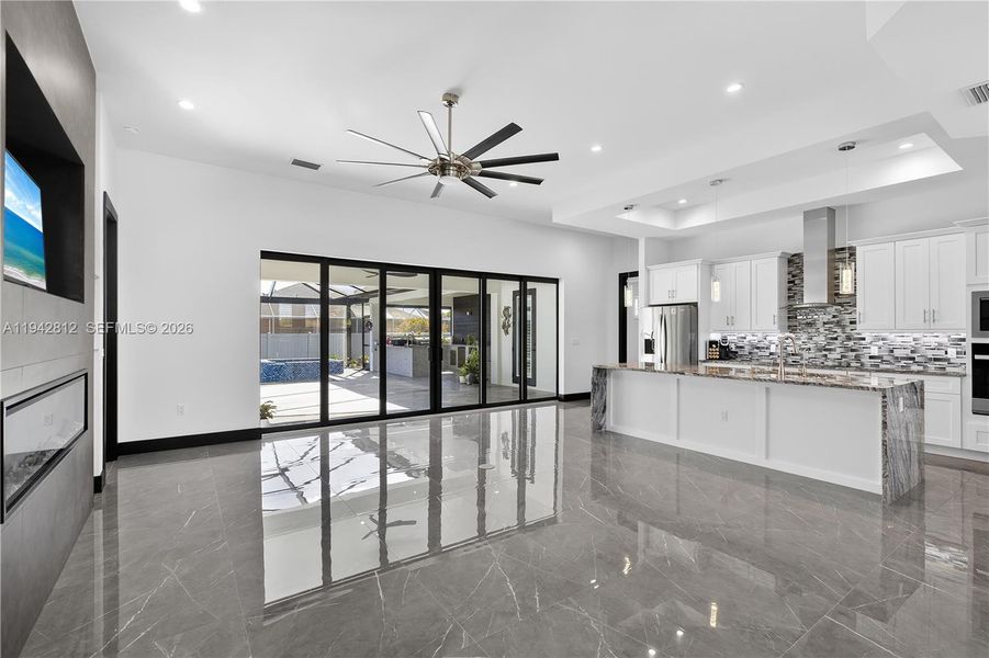 Furnished interior view inside a new home in , Cape Coral (Image 4). Furnished interior view inside a new home in , Cape Coral (Image 4).