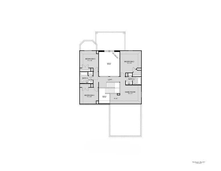 2D floor plan layout of this home in Bluestem, Brookshire, TX (Image 4).
