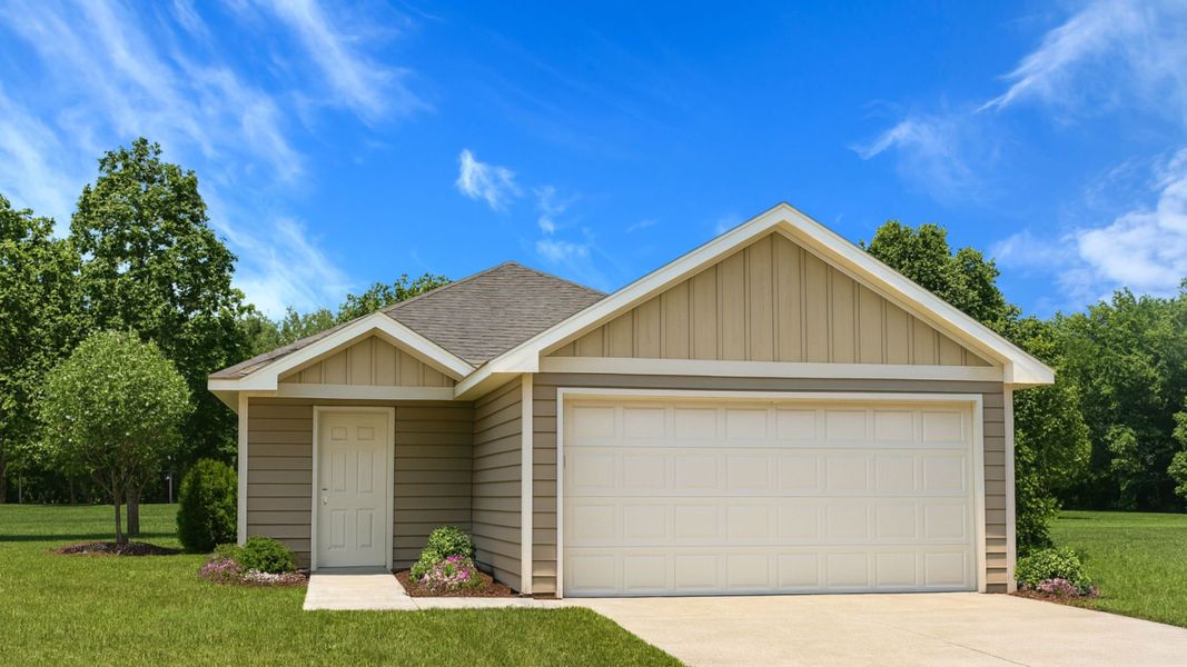Representative exterior photo of a completed home built from the Atlanta by D.R. Horton in Lake Conroe Cove, Willis, TX (Image 2). Representative exterior photo of a completed home built from the Atlanta by D.R. Horton in Lake Conroe Cove, Willis, TX (Image 2).