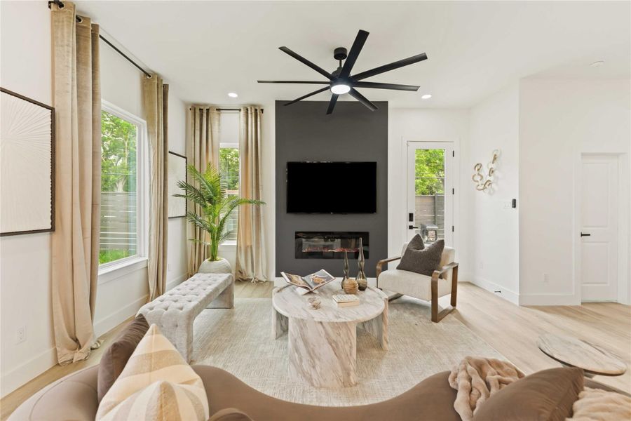 Furnished interior view inside a new home in , Houston (Image 16).