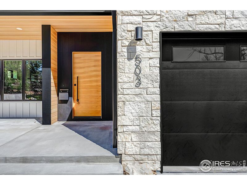 Entryway and garage details