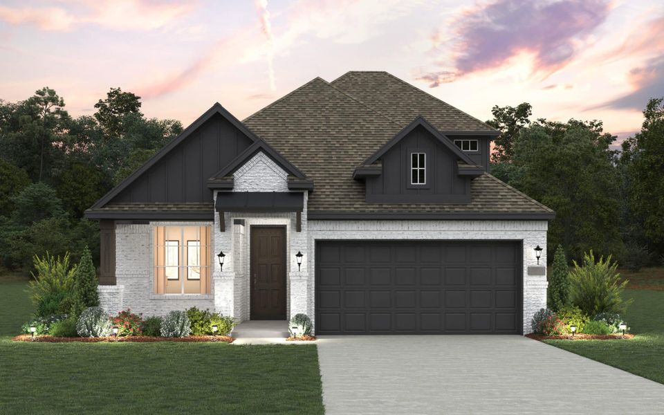 Front exterior of a new home in Avondale, Fate, TX, highlighting curb appeal (Image 18).