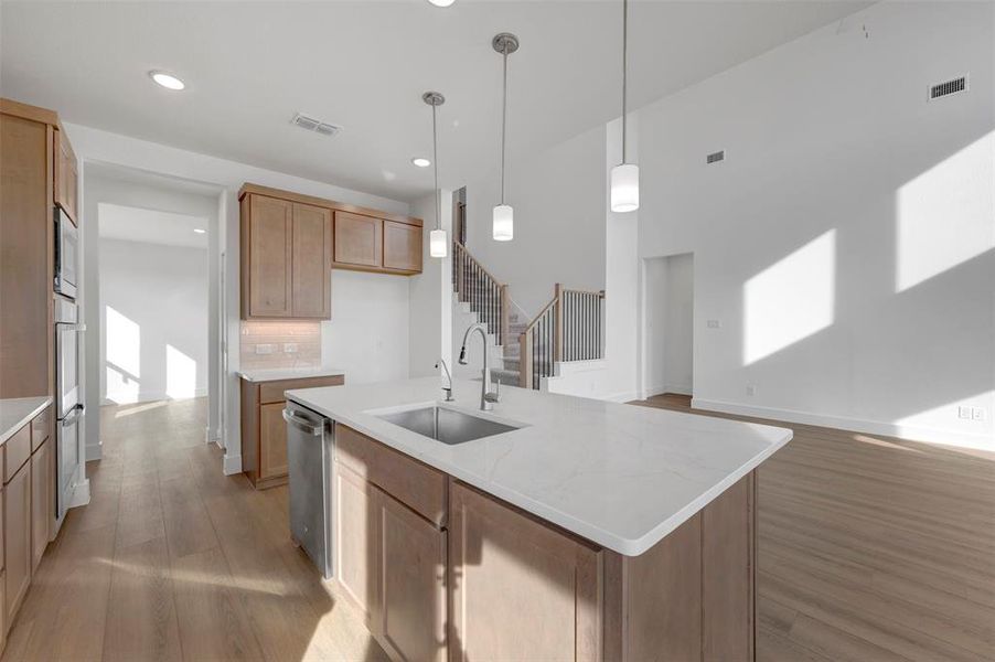 Furnished interior view inside a new home in Lily Creek at Sutton Fields, Aubrey (Image 10).