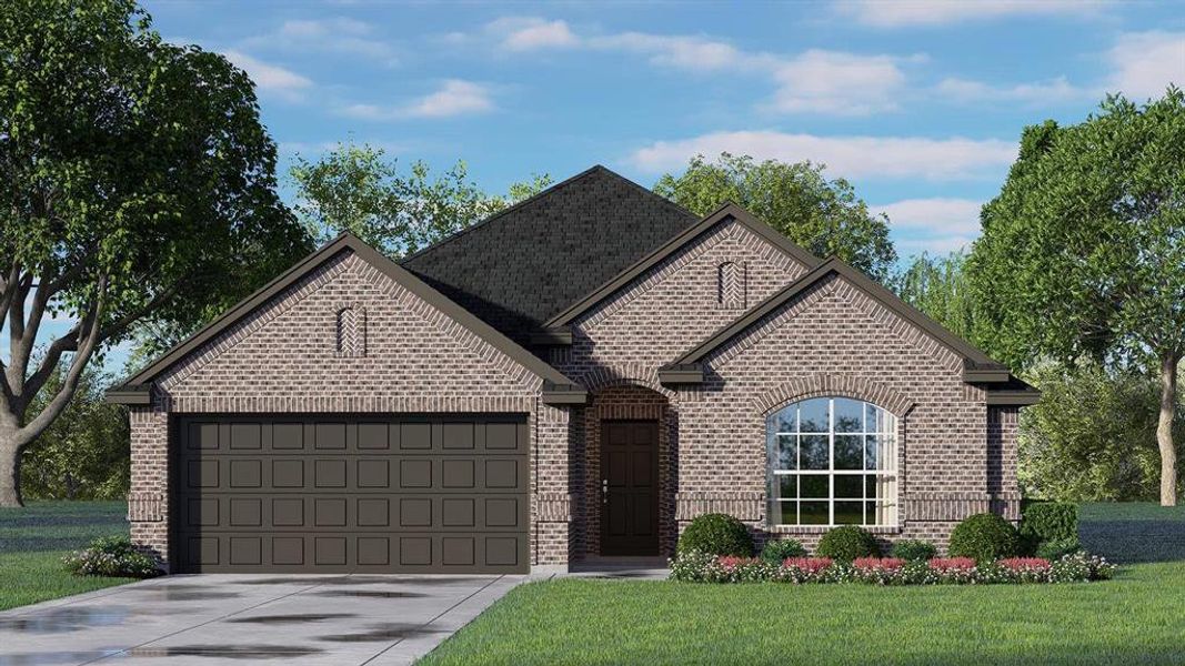 Front exterior of a new home in Pirate Village, Granbury, TX, highlighting curb appeal (Image 19). Front exterior of a new home in Pirate Village, Granbury, TX, highlighting curb appeal (Image 19).