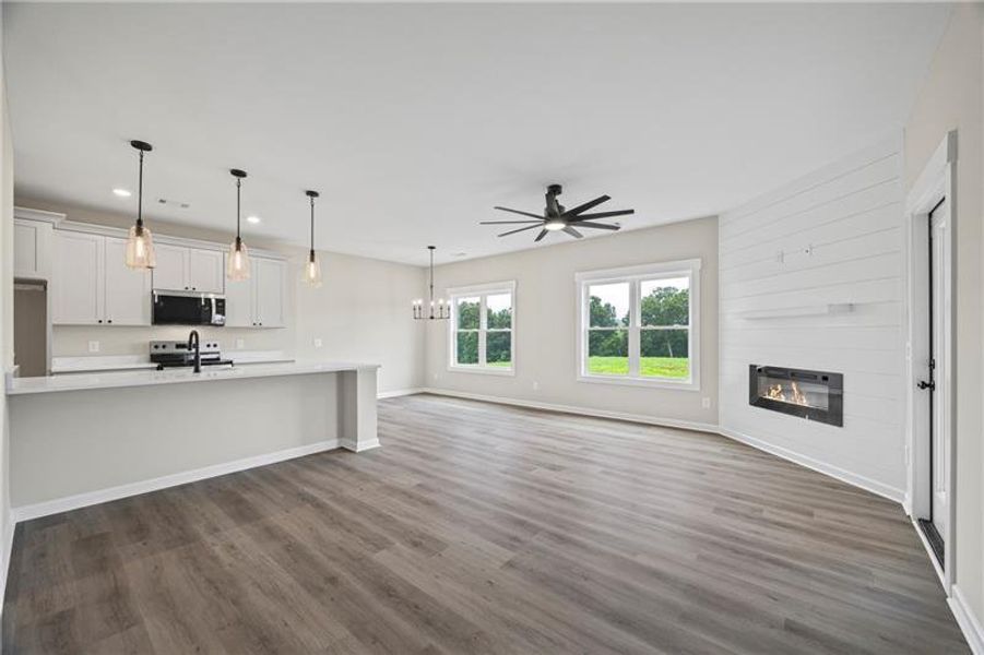 Furnished interior view inside a new home in , Toccoa (Image 17). Furnished interior view inside a new home in , Toccoa (Image 17).