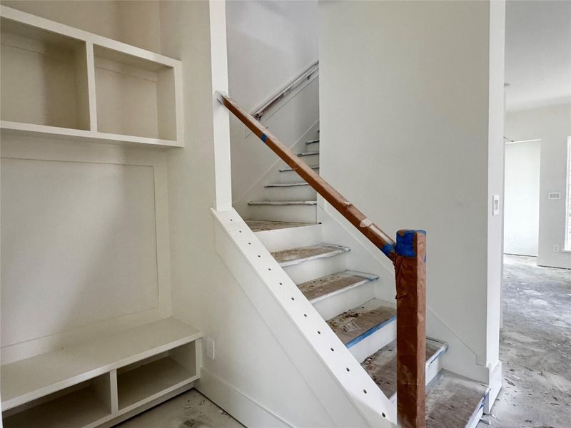 Stairwell & Built-in cabinetry -  photo current as of 7/18/2025