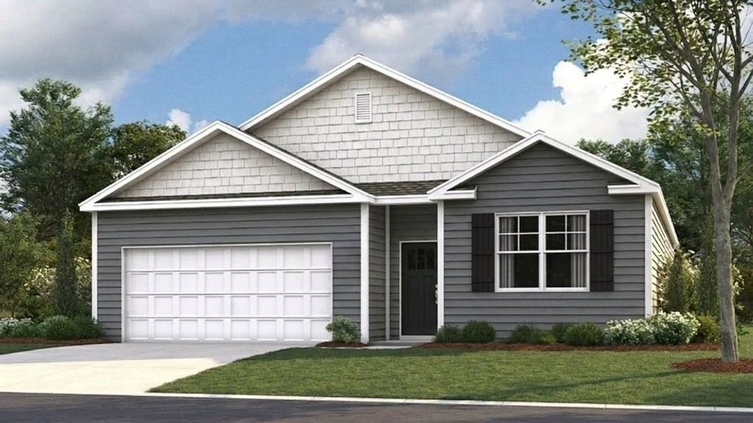 Front exterior of a new home in Johnson Farms, Greeneville, TN, highlighting curb appeal (Image 1). Front exterior of a new home in Johnson Farms, Greeneville, TN, highlighting curb appeal (Image 1).