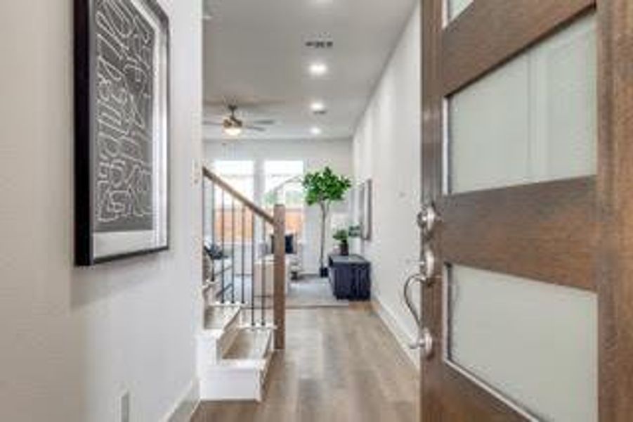 Hall featuring hardwood / wood-style flooring