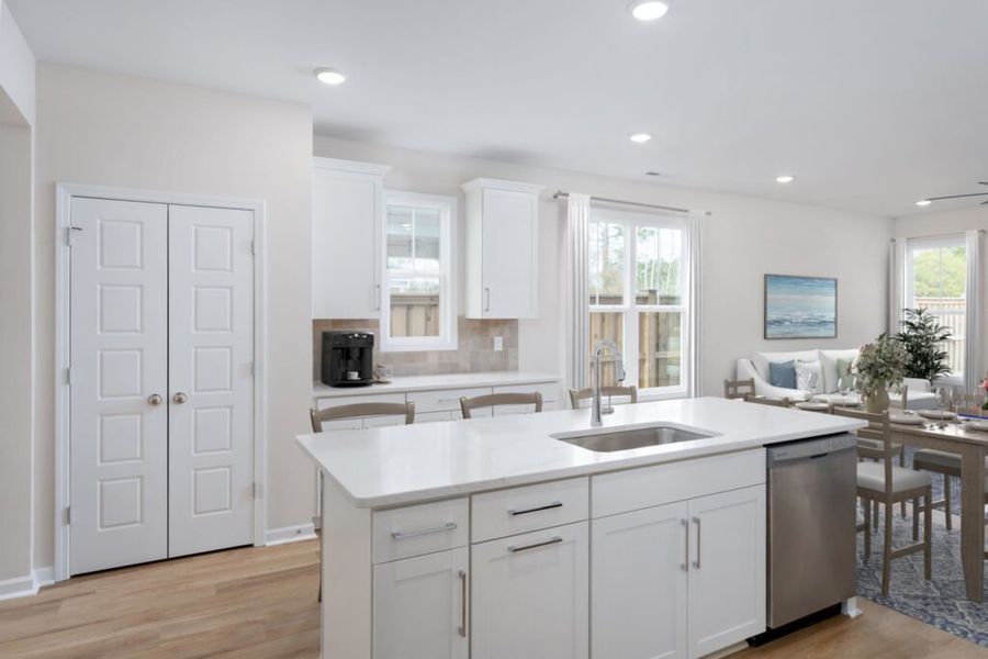 Representative furnished interior of a home built from the Largo by Stevens Fine Homes in Sawyer’s Run, Hampstead (Image 8).