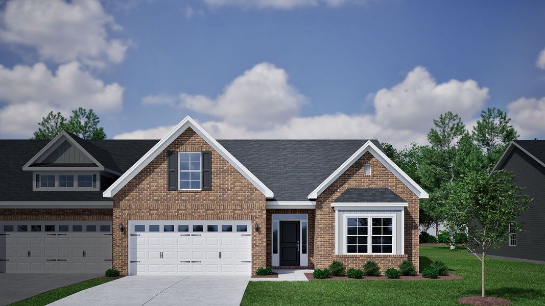 Front exterior of a new home in Fieldstone, Lexington, NC, highlighting curb appeal (Image 1). Front exterior of a new home in Fieldstone, Lexington, NC, highlighting curb appeal (Image 1).