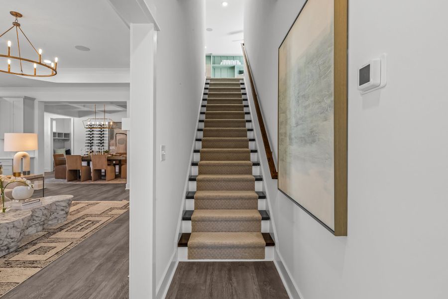 Representative furnished interior of a home built from the The Boardwalk by Chesapeake Homes in Coastal Club of the Carolinas, Calabash (Image 7).