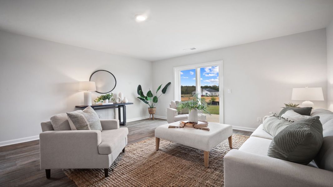 Furnished interior view inside a new home in The Groves at Bees Creek, Ridgeland (Image 14).