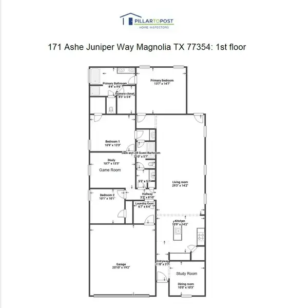 2D floor plan layout of this home in , Magnolia, TX (Image 4).