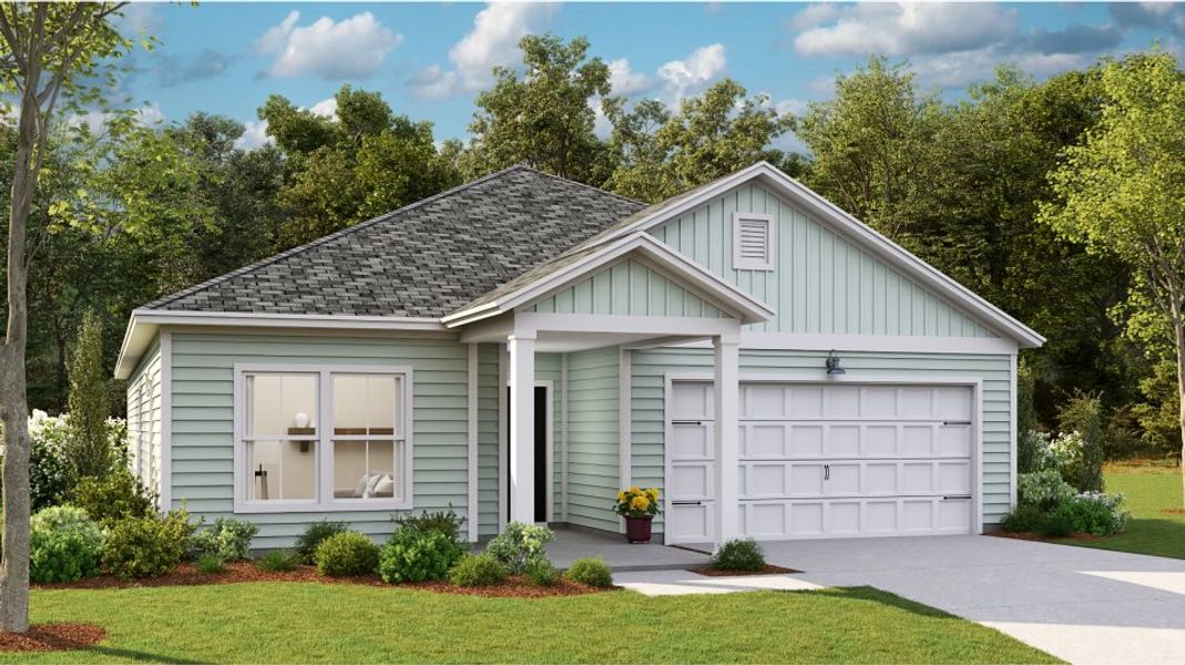 Front exterior of a new home in Savannah Quarters: Arbor Collection 60s, Pooler, GA, highlighting curb appeal (Image 1).