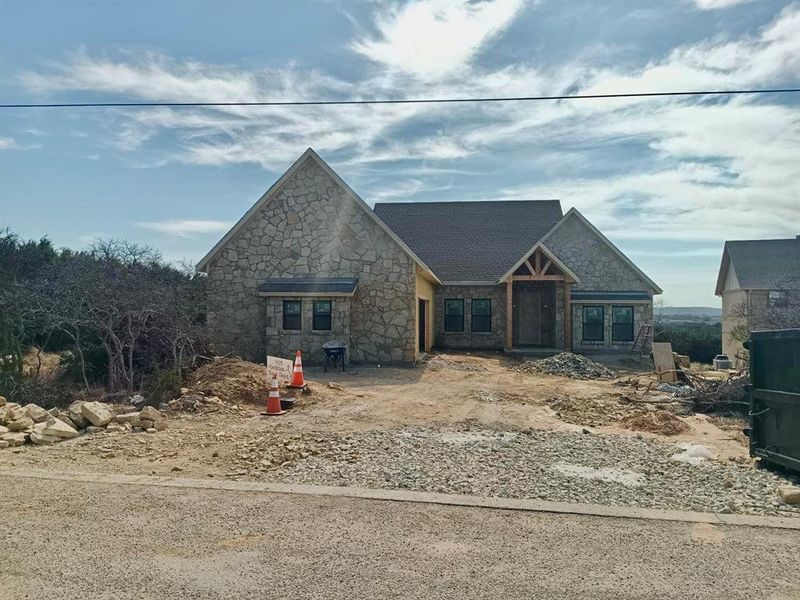 In-progress construction of a new home in , Graford, TX (Image 3).