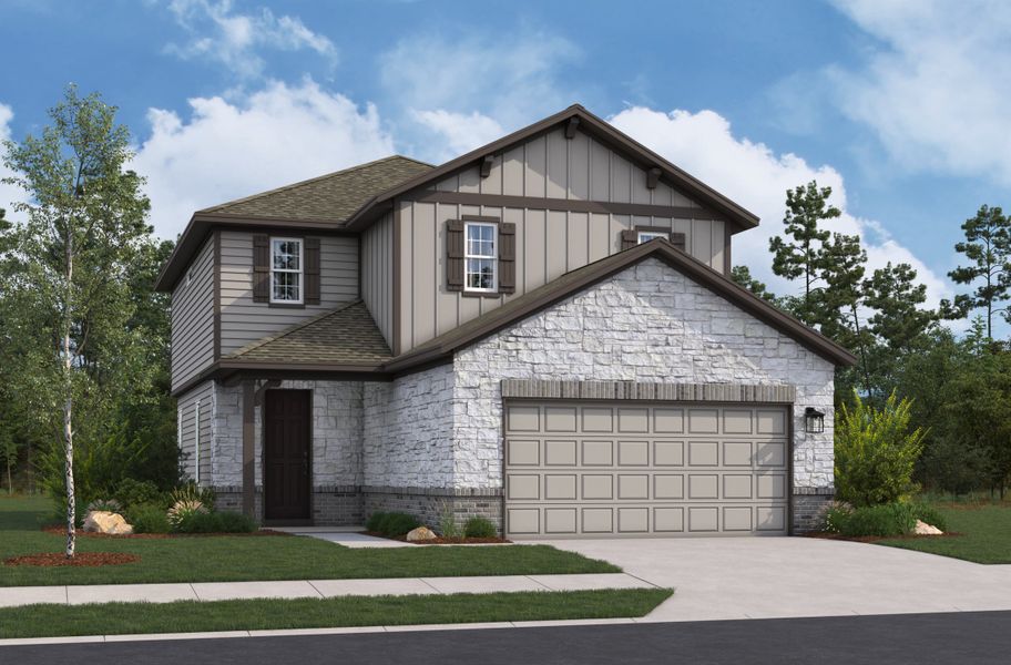 Representative exterior photo of a completed home built from the Walker by Beazer Homes in Veranda: Classic, San Antonio, TX (Image 15). Representative exterior photo of a completed home built from the Walker by Beazer Homes in Veranda: Classic, San Antonio, TX (Image 15).