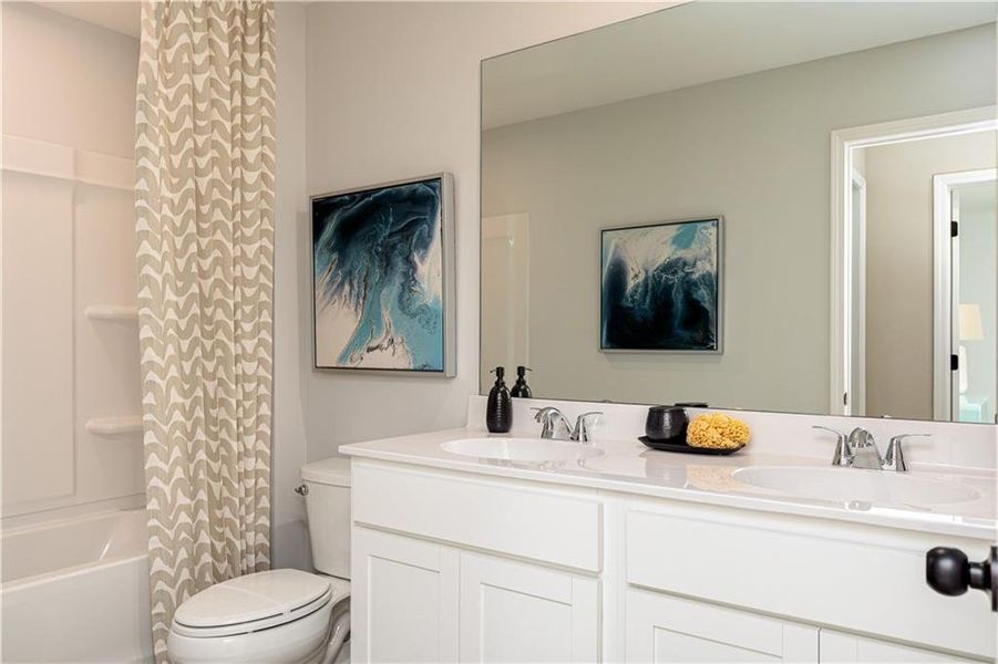 Furnished interior view inside a new home in River Oaks, Locust Grove (Image 7).