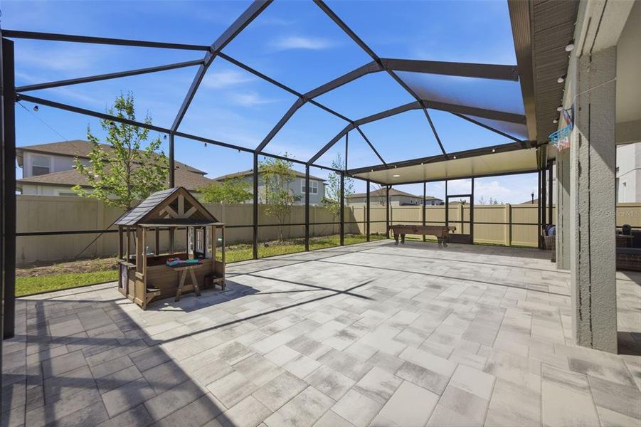 Exterior details and patio area of a home in Whispering Oaks Preserve, Wesley Chapel (Image 36). Exterior details and patio area of a home in Whispering Oaks Preserve, Wesley Chapel (Image 36).